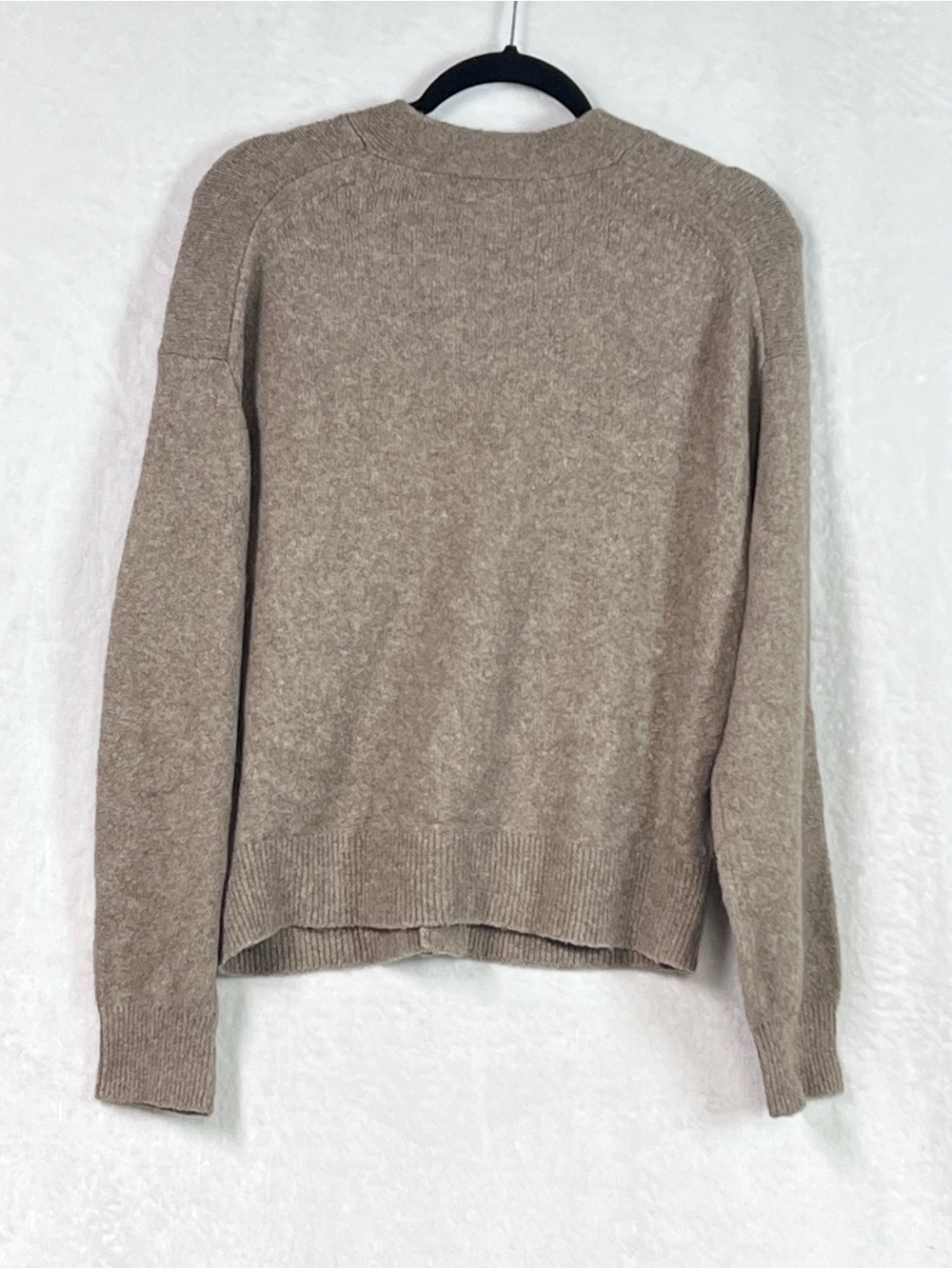 Everlane Heather Taupe The Cocoon Cardigan Plush Cotton Wool Alpaca Blend M NWT - Picture 11 of 16